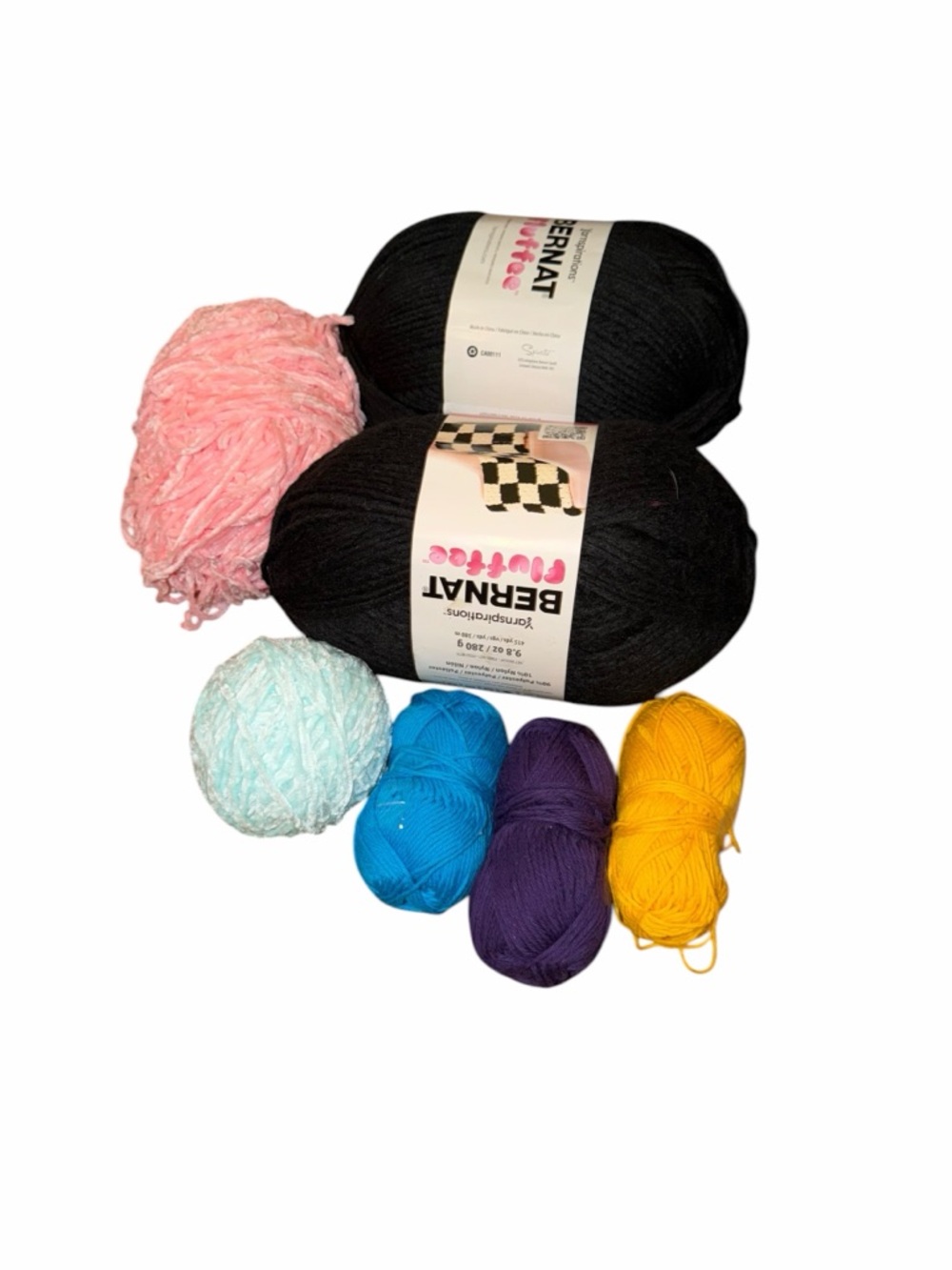 LOT of 7 skeins of yarn: new and used! Assorted brands.